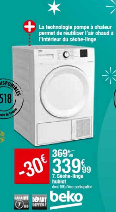 sèche-linge hublot beko