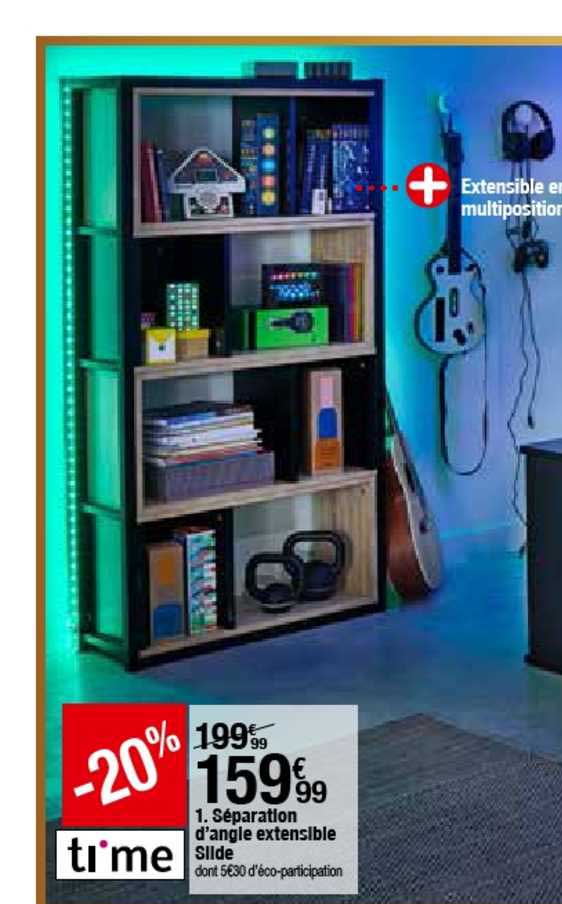 séparation d'angle extensible slide