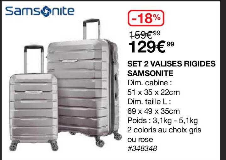Set 2 Valises Rigides Samsonite