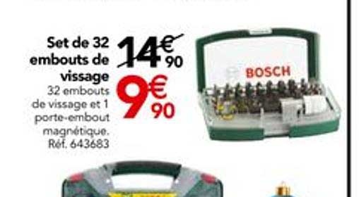 set de 32 embouts de vissage bosch