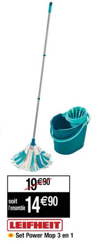 set power mop 3 en 1 leifheit