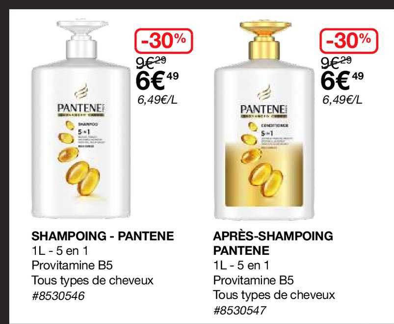 shampoing - pantene, après-shampoing pantene