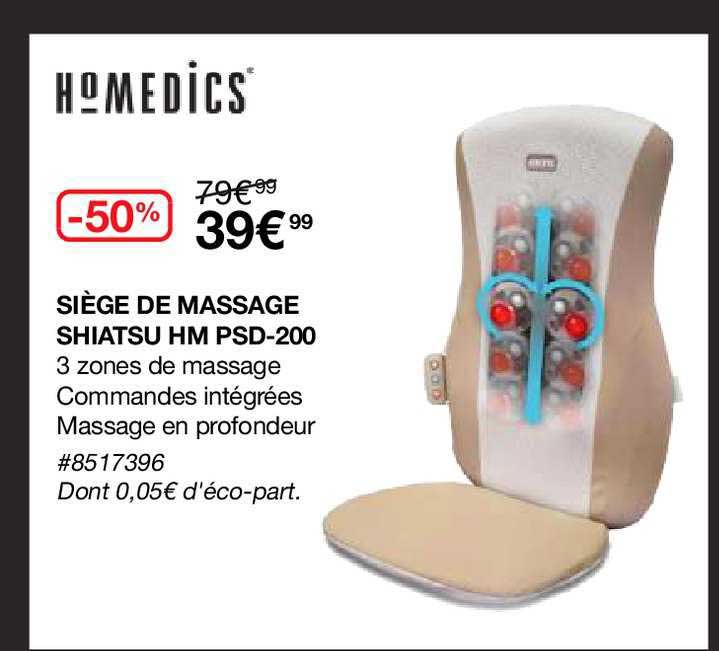 siège de massage shiatsu hm psd-200 homedics