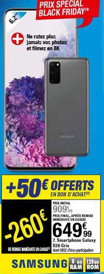 smartphone galaxy s20 gris samsung