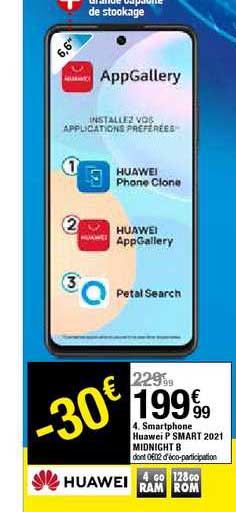 smartphone huawei p smart 2021 midnight b