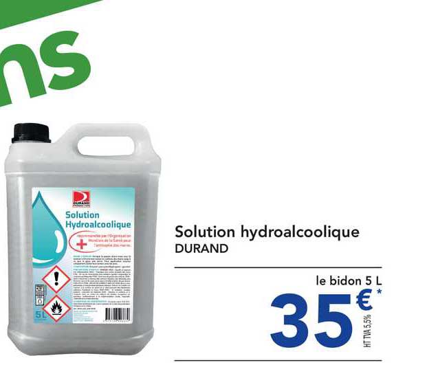 solution hydroalcoolique durand