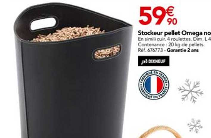 stockeur pellet omega noir dixneuf