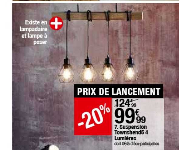 suspension townshend5 4 lumières