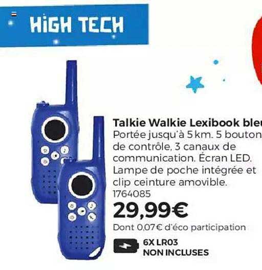 talkie walkie lexibook bleu