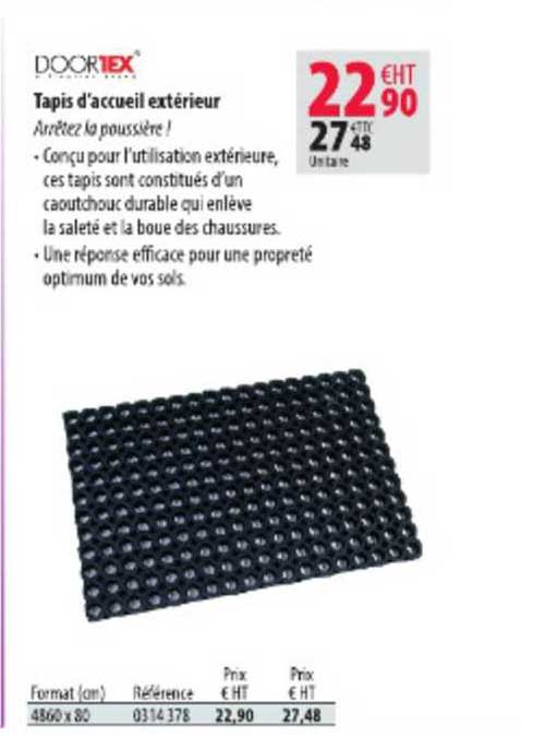 tapis d'accueil extérieur doortex