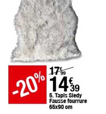 tapis siedy fausse fourrure 65x90 cm