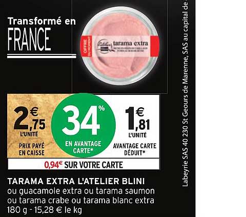 tarama extra l'atelier blini