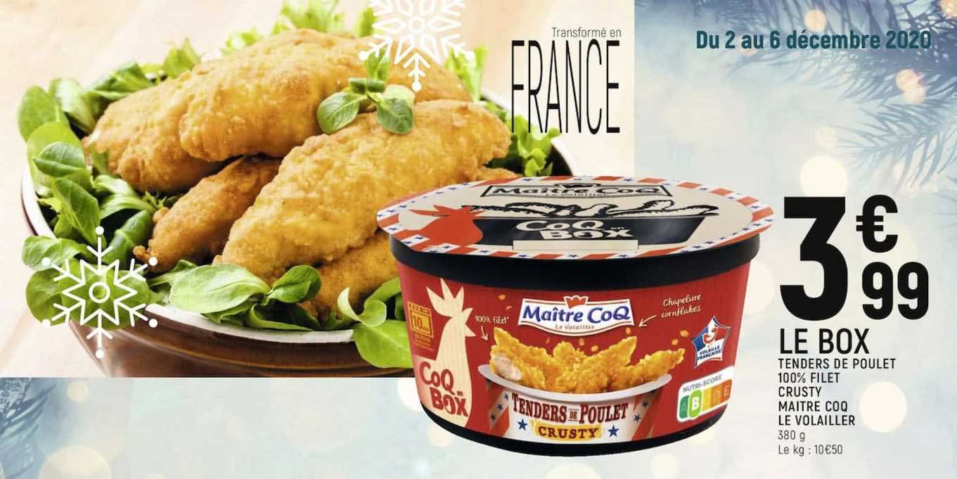 Tenders De Poulet 100% Filet Crusty Maître Coq Le Volailler