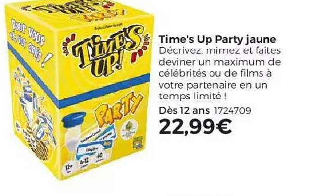 time's up party jaune