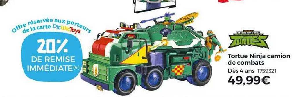 tortue ninja camion de combats 20% de remise immédiate