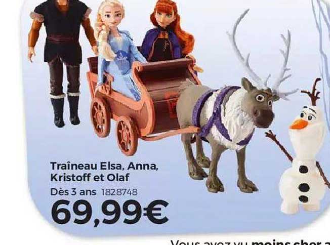 traîneau elsa anna kristoff et olaf