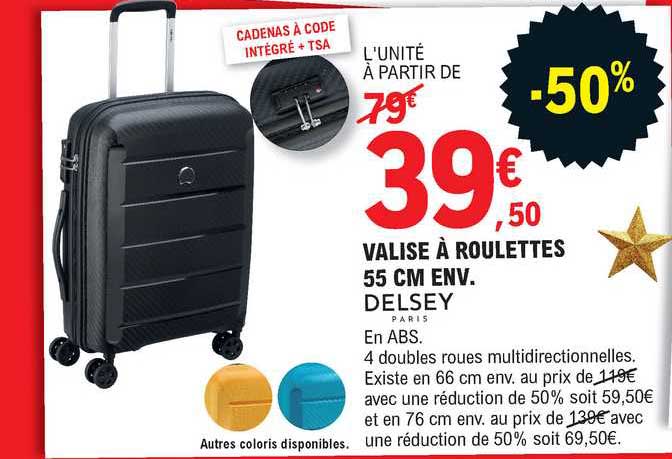 valise à roulettes 55 cm env. delsey