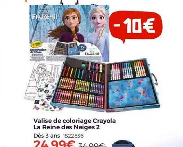 valise de coloriage crayola la reine des neiges 2