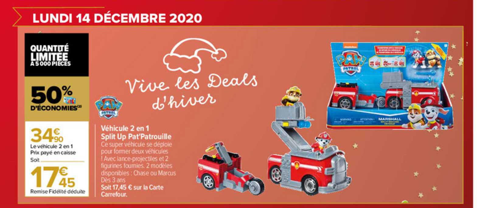 véhicule 2 en 1 split up pat'patrouille