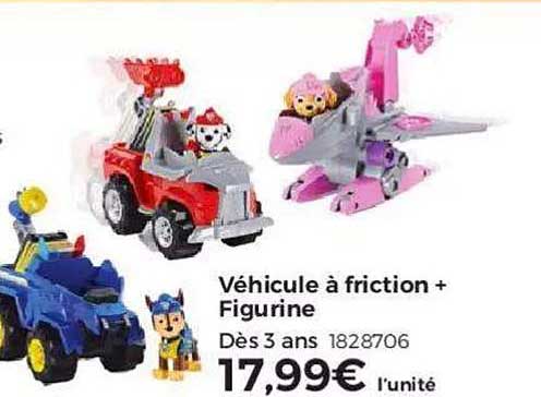 Véhicule à Friction + Figurine