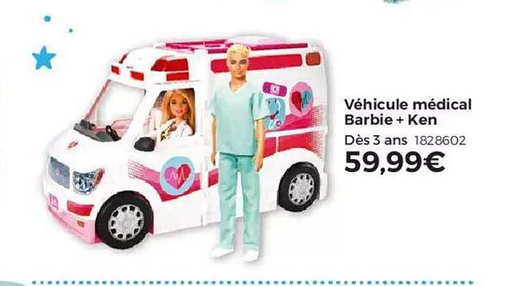 véhicule médical barbie + ken