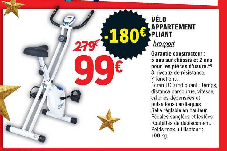 vélo appartement pliant ixosport