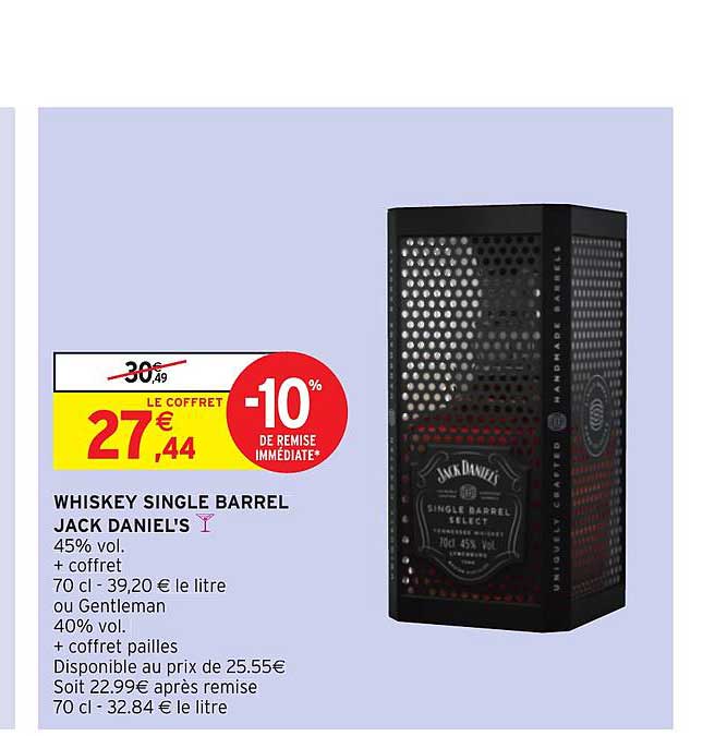 whiskey single barrel jack daniel's