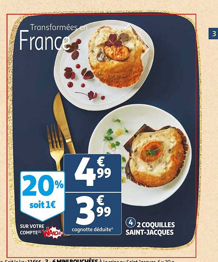 2 coquilles saint-jacques