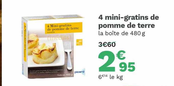 4 mini-gratins de pomme de terre