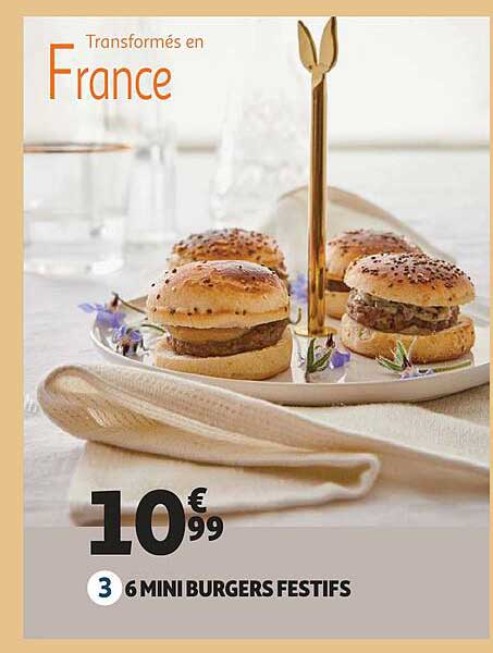 6 mini burgers festifs