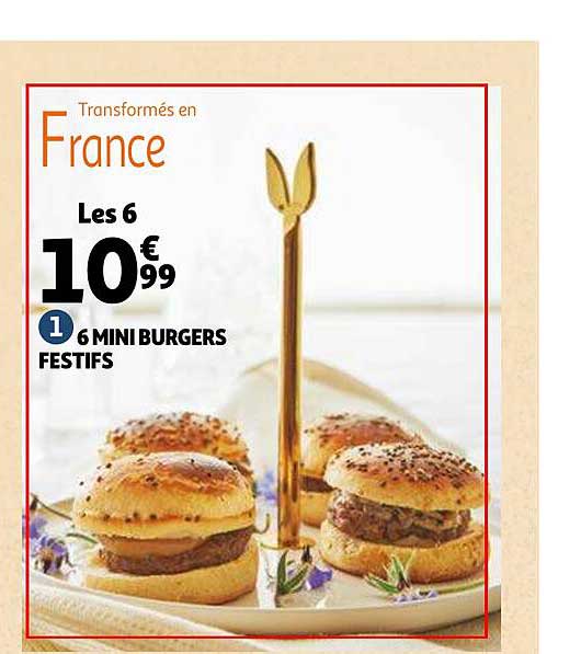 6 mini burgers festifs
