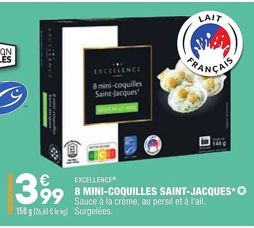 8 mini-coquilles saint-jacques excellence