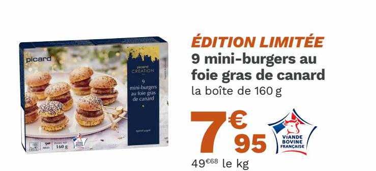 9 mini-burgers au foie gras de canard