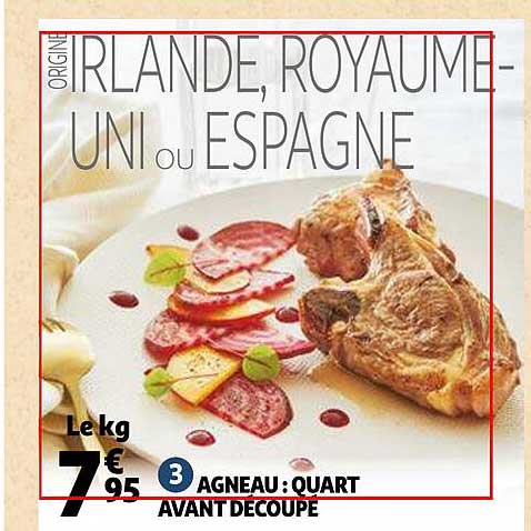 Agneau : Quart Avant Découpé