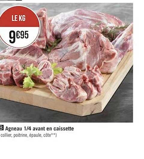 agneau 1-4 avant en caissette