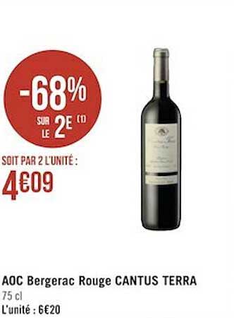 Aoc Bergerac Rouge Cantus Terra