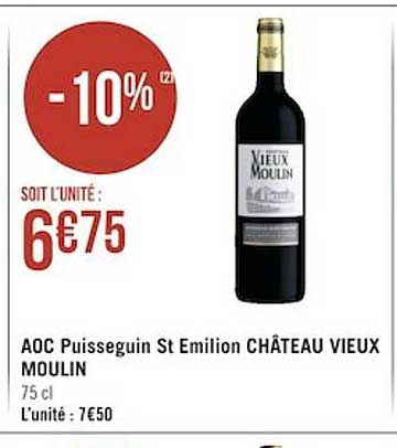 aoc puisseguin st émilion château vieux moulin