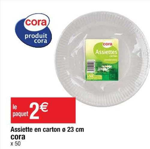 assiette en carton ø23 cm cora