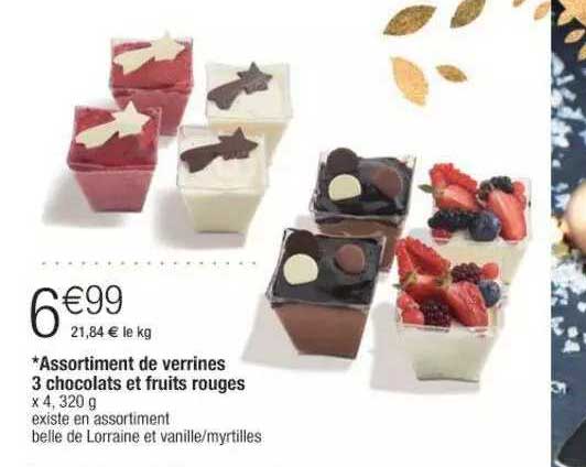 Assortiment De Verrines 3 Chocolats Et Fruits Rouges