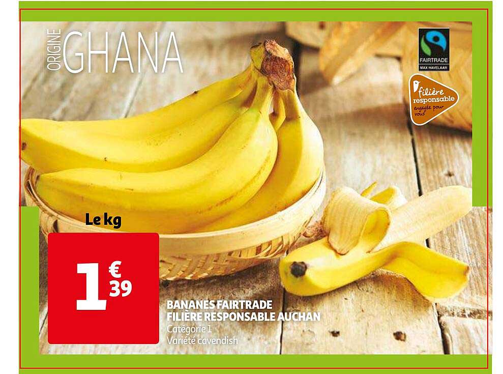 Bananes Fairtrade Filière Responsable Auchan