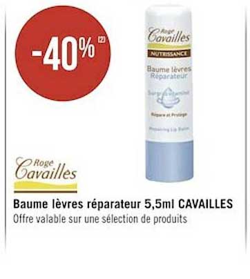 baume lèvres réparateur 5,5ml cavailles