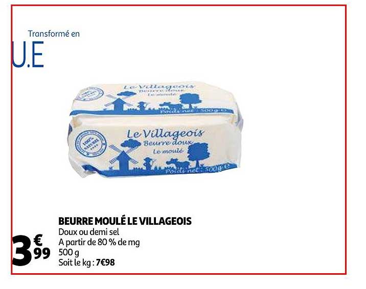 beurre moulé le villageois