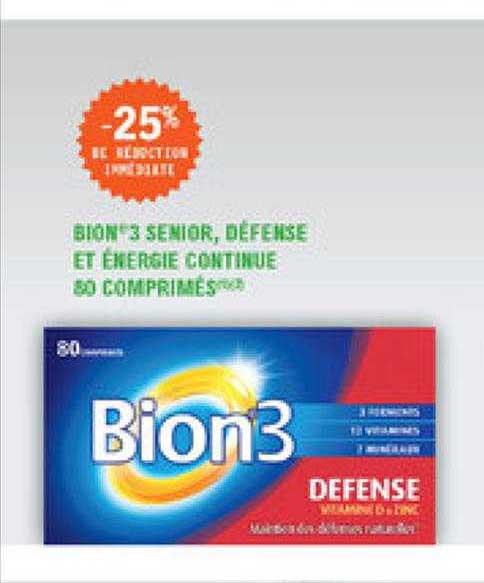 Bio 3 Senior, Défense Et énergie Continue 80 Comprimés