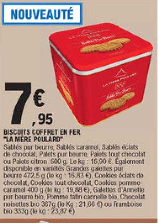 biscuits coffret en fer "la mère poulard"