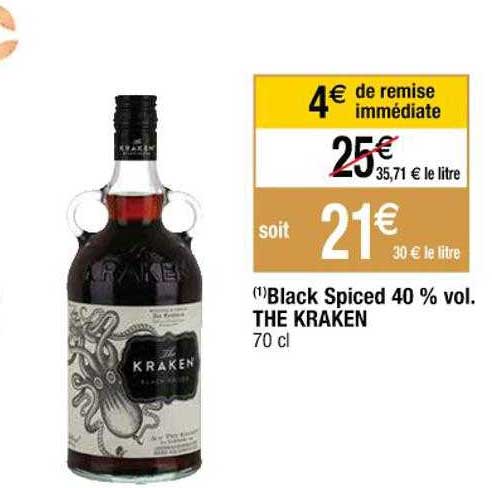 black spiced 40% vol. the kraken