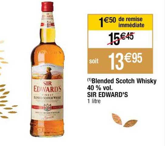 blended scotch whisky 40% vol. sir edward's
