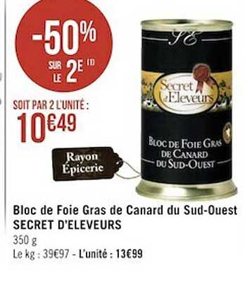 bloc de foie gras de canard du sud-ouest secret d'éleveurs