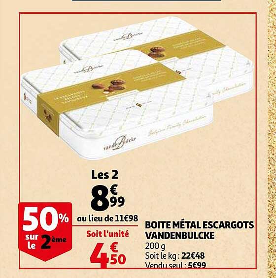 Boîte Métal Escargots Vandenbulcke