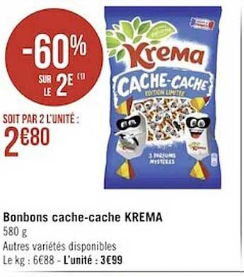 bonbons cache-cache krema
