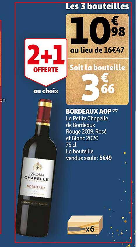 bordeaux aop la petite chapelle de bordeaux rouge 2019